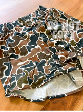 Load image into Gallery viewer, Girls Athletic Shorts - Dark Retro Camo
