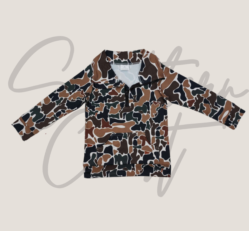 Retro Camo Quarter Zip