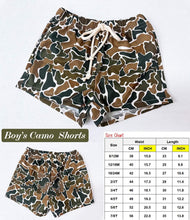 Load image into Gallery viewer, Boys Athletic Shorts - Dark Retro Camo
