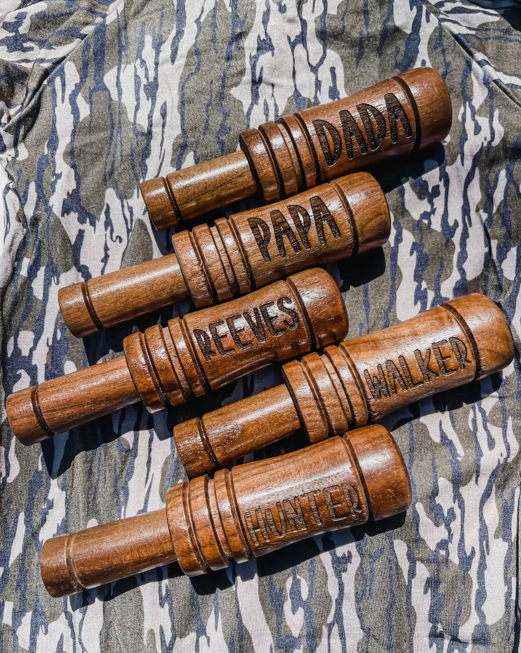 Engraved Wooded Duck Call